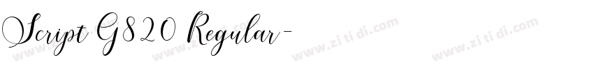 Script G820 Regular字体转换